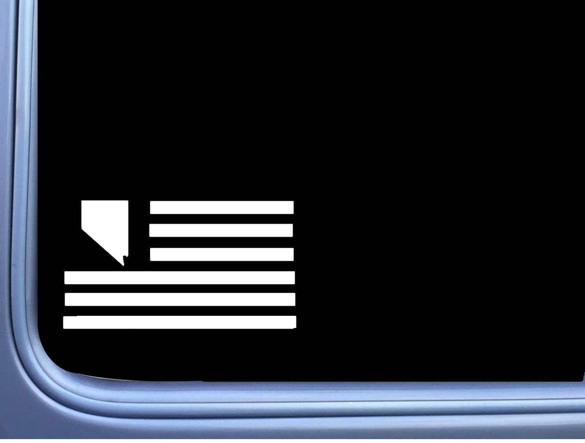 Nevada American Flag Vinyl Decal – 8 Inch