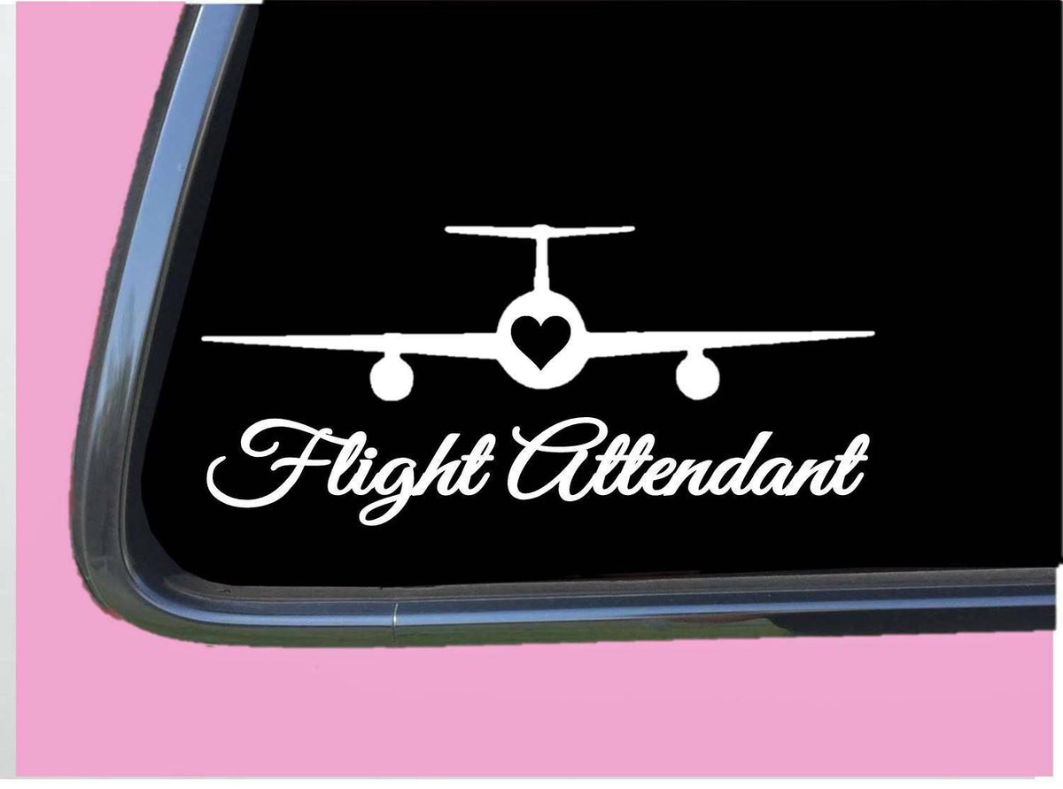 Flight Attendant Vinyl Decal – 8 Inch