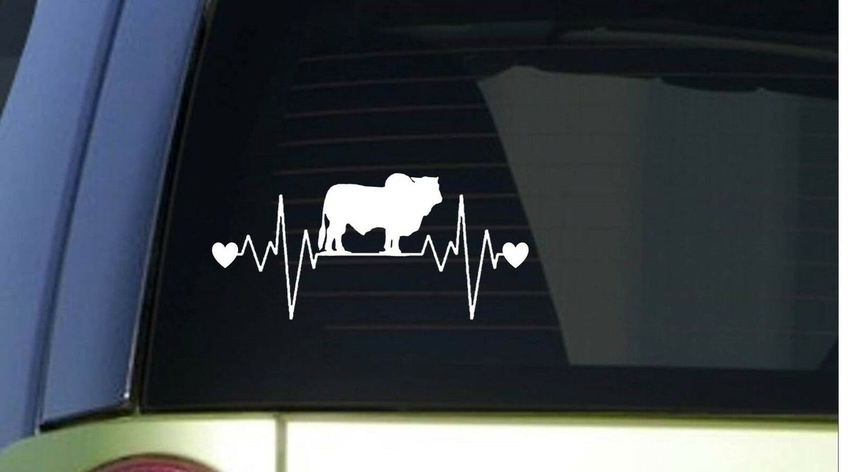 Brahman Heartbeat Lifeline Wide Vinyl Decal – 8 Inch