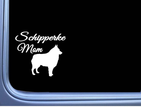 Schipperke Mom j850 6" wide Sticker decal dog