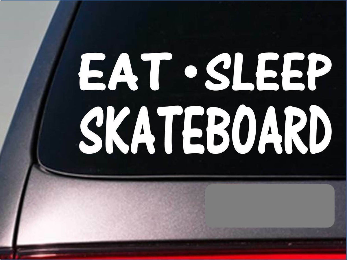 Eat Sleep Skateboard Vinyl Decal – 8 Inch