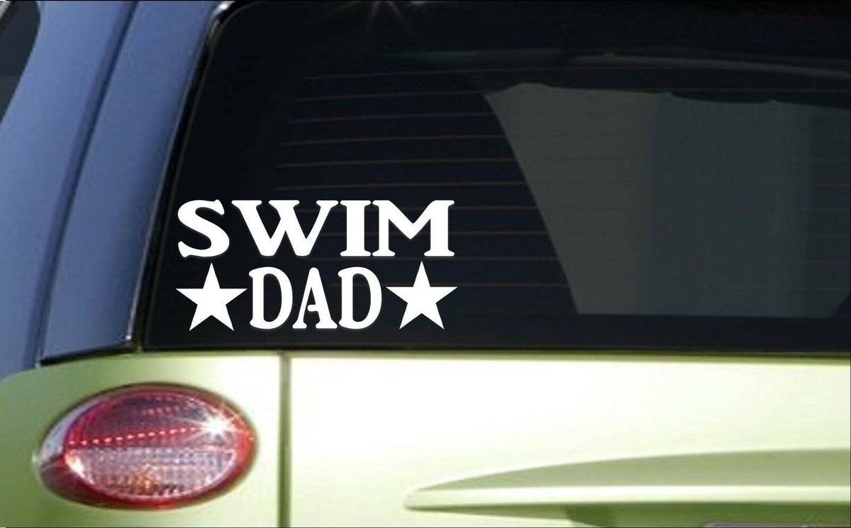 Swim Dad Vinyl Decal – 8 Inch