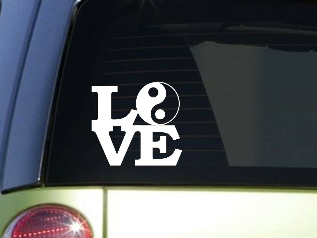 Love Yin Yang Vinyl Decal – 6 Inch