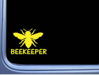 Beekeeper Yellow Decal M188 6" Vinyl sticker bee hive beekeeping bee