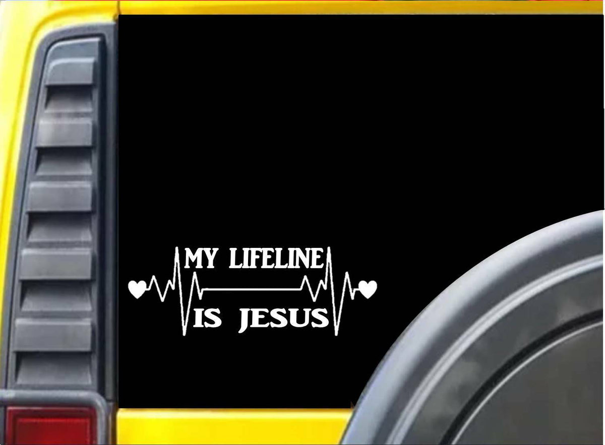 My Lifeline Is Jesus Christian Vinyl Decal – 8 Inch
