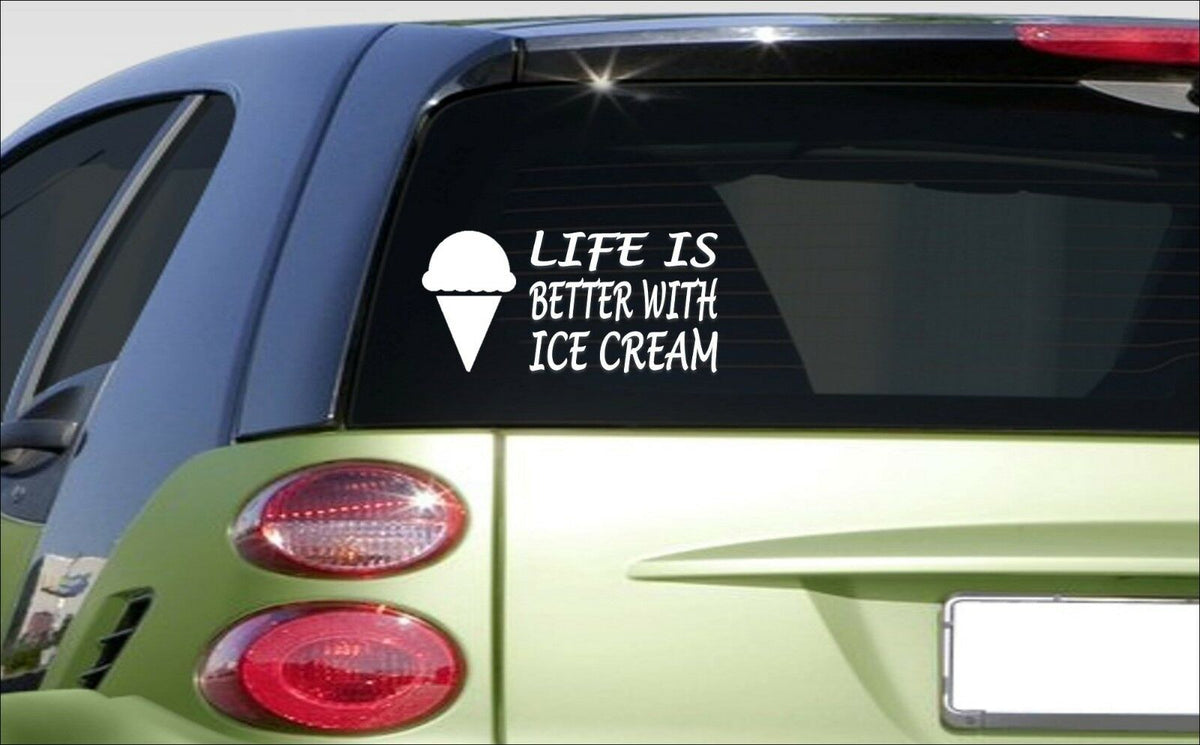Life Is Ice Cream Vinyl Decal – 8 Inch
