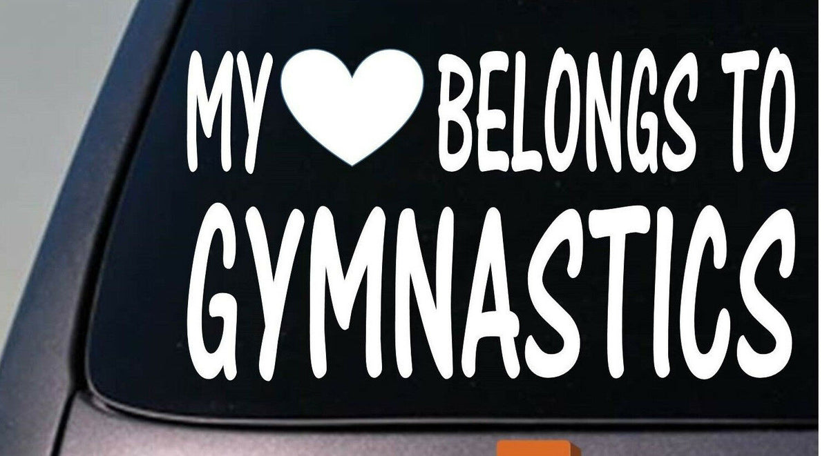 My Heart Belongs to Gymnastics Vinyl Decal
