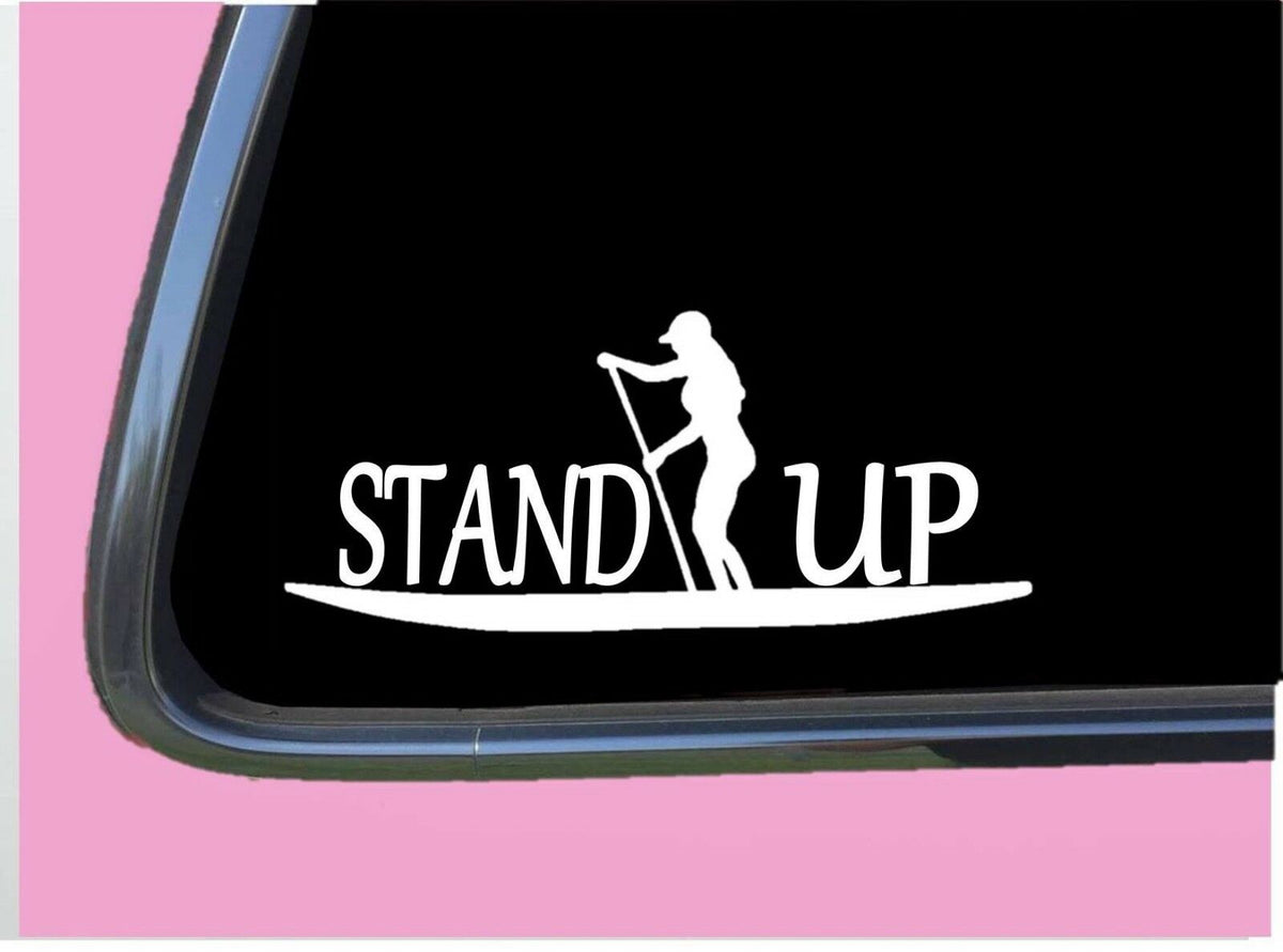 Stand Up Paddle Board Girl Vinyl Decal – 8 Inch