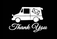 Mailbox Decal Thank You OS 035 4" Sticker us mail carrier thanks