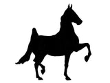 2 LARGE 12.5" AMERICAN SADDLEBRED STICKERS MIRRORED STICKER DECAL HORSE