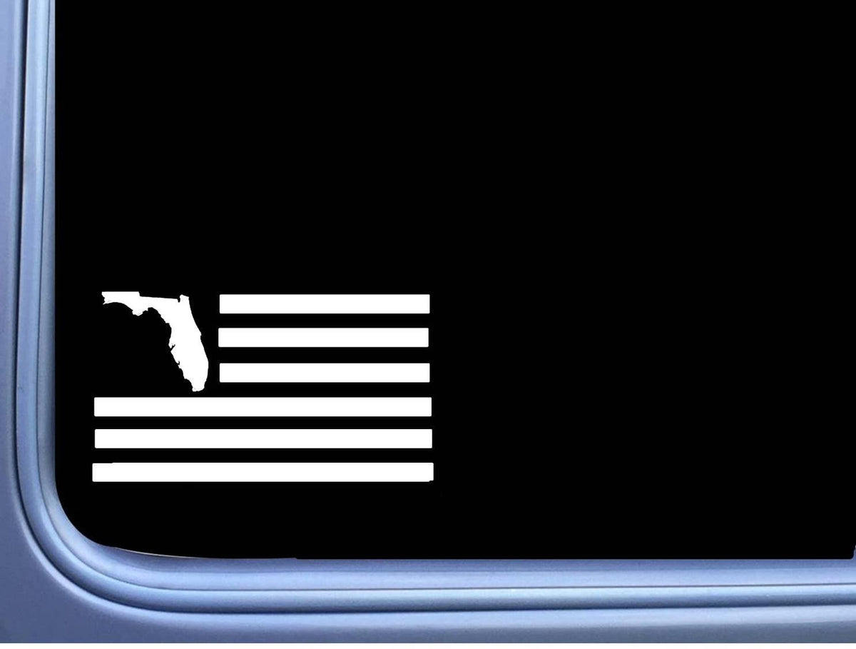 Florida American Flag Vinyl Decal – 8 Inch