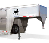 2 LARGE 12.5" AMERICAN SADDLEBRED STICKERS MIRRORED STICKER DECAL HORSE