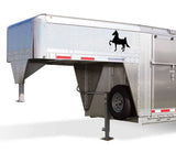 2 LARGE 12.5" AMERICAN SADDLEBRED STICKERS MIRRORED STICKER DECAL HORSE