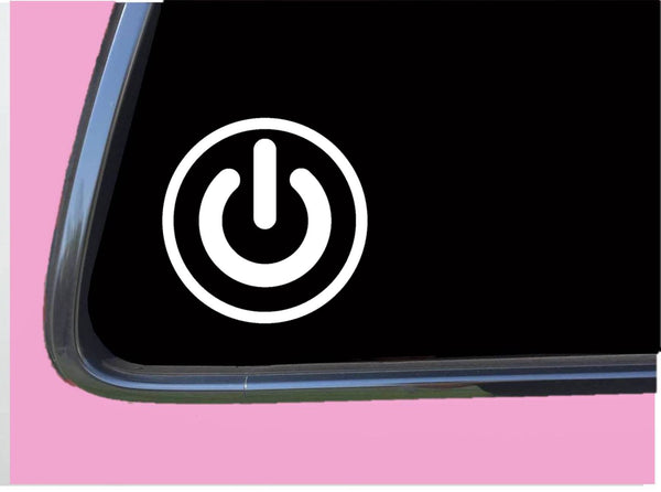 EV Power Button sticker Decal TP 945 6" electric vehicle hybrid car