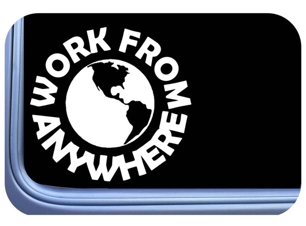 Work From Anywhere Sticker OS 733 6" decal digital nomad travel lover