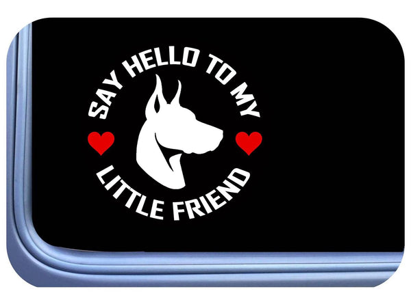 Doberman Little Friend Decal os 746 vinyl 6" Sticker dobie pinscher