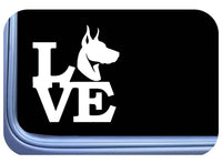 Doberman Love Decal os 743 vinyl 6" Sticker dobie pinscher