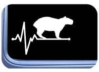 Capybara Sticker Heartbeat Lifeline Decal OS 763 6 inch
