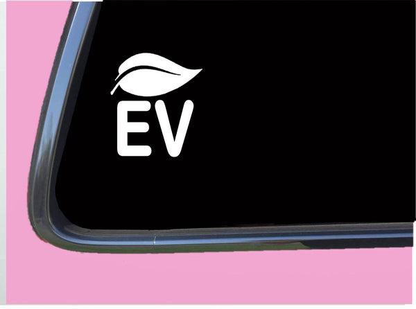 Ev Leaf sticker Decal TP 946 6" electric vehicle hybrid car