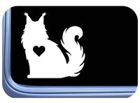 Maine Coon Cat Sticker Little Heart Decal OS 769 kitten 6 inch