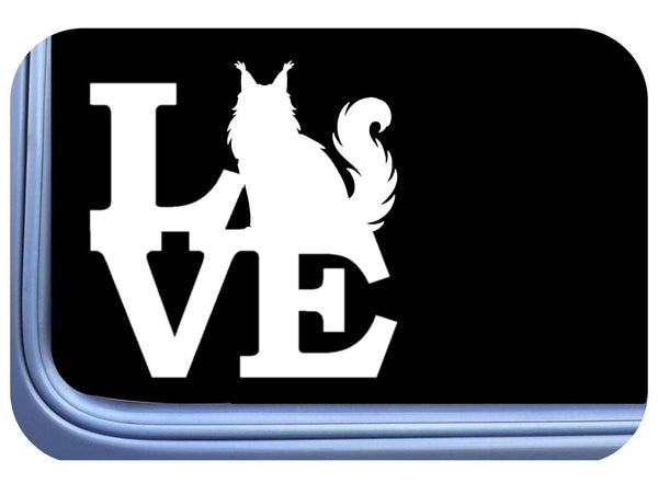 Maine Coon Cat Sticker Love Decal OS 770 kitten 6 inch
