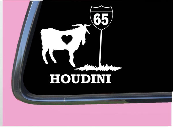 Houdini the I65 Goat Sticker TP 396 vinyl 6" Decal Kiki boer