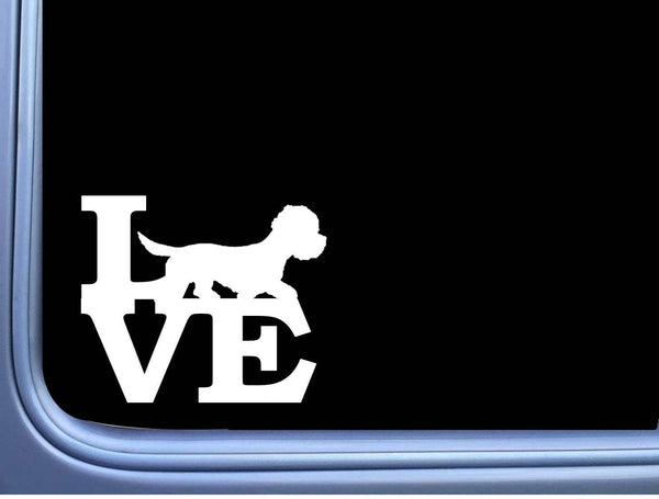 Dandie Dinmont Love M334 6 inch Sticker Decal dog terrier