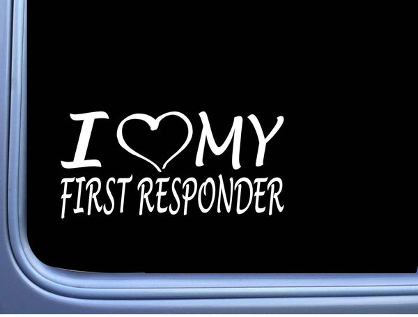 I love my First Responder EMT Decal sticker M190 8" star of life