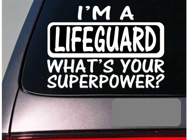 I'm a lifeguard sticker decal *E131* swimming float diving board whistle