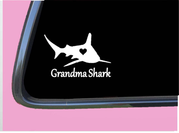 Grandma Shark Sticker TP 399 vinyl 8" Decal song mama mom mommy