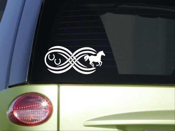 Tribal Horse running Infinity sticker *I812* 8.5 inch wide decal