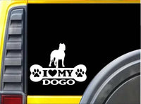 Dogo Argentino Bone L095 8" dog decal sticker