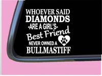 BullMastiff Diamonds TP 474 Sticker 6" Decal rescue dog english french