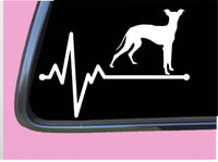 Italian Greyhound Lifeline TP 253 vinyl 8" Decal Sticker dog sweater tshirt