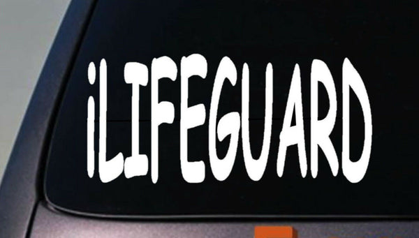 I LIFEGUARD STICKER POOL DECAL SUMMER BEACH car decal window laptop 6"