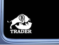 Trader Bitcoin TP 266 6" stock market Decal Sticker crypto wallet investing