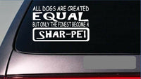 Shar-pei equal Sticker *G737* 8" vinyl chinese dog training breeding book