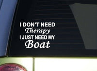 Boat Therapy *J079* sticker 6x6" decal lake fishing skiing pontoon