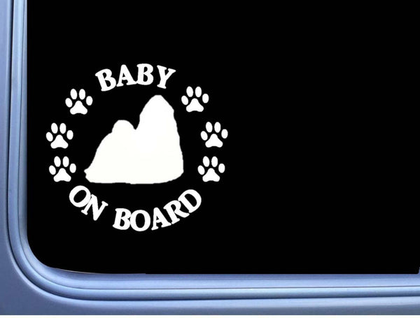 Baby on Board Shih Tzu L484 6" Sticker decal