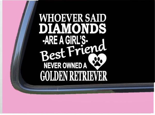 Golden Retriever Diamonds TP 462 Sticker 6" Decal rescue dog kennel toys treats