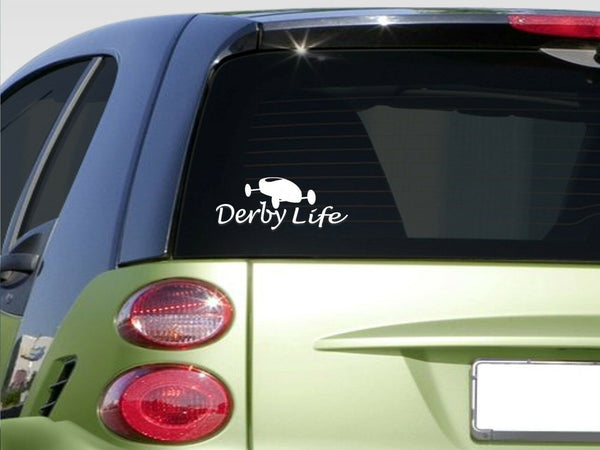 Derby Life 8" sticker *E886* SOAP BOX DERBY CAR WHEELS WOOD KIT racing helmet