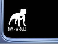 Luv a Bull Pitbull M129 6" Sticker American bully pit bull window decal