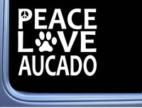 Aucado Peace Love L599 Australian cattle Dog Sticker 6" decal