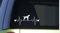 Dalmatian Lifeline *I676* 8 inch Sticker Heartbeat Decal