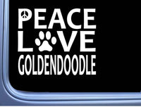 Goldendoodle Peace Love L631 Dog Sticker 6" decal