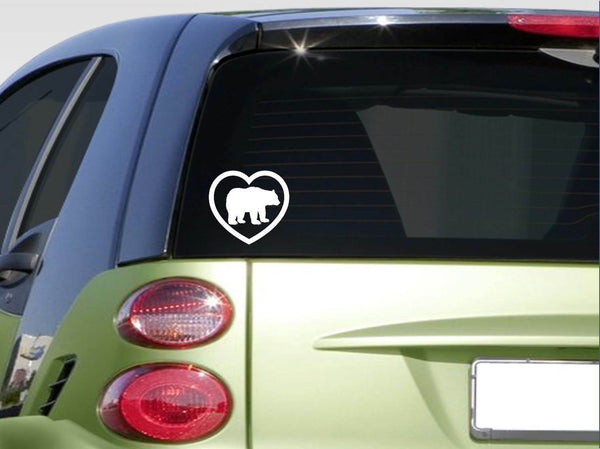 Heart Bear *F386* sticker decal hunting vest boots blind camo grizzly black bear