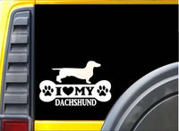 Dachshund Bone L076 8 inch Sticker dachshund dog decal