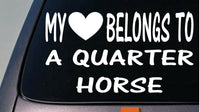 My heart belongs to a Quarter Horse sticker decal *D953*