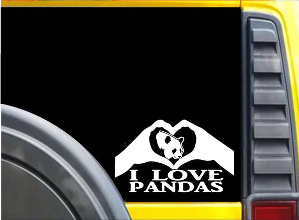 Panda Heart Hands Sticker K608 8" Vinyl decal