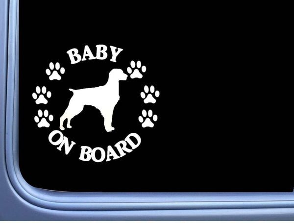 Baby on Board Brittany Spaniel L497 6" Sticker decal